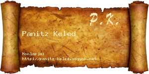 Panitz Keled névjegykártya